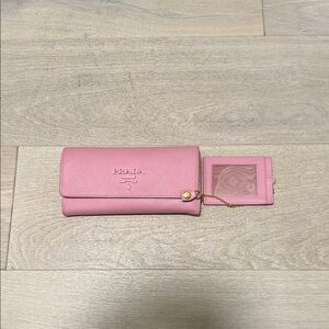 Prada Pink Leather Wallet